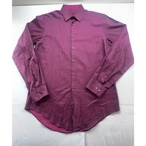 Calvin Klein Slim Fit Iridescent Purple Casual Dress Shirt 15-15.5 34/35